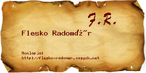 Flesko Radomér névjegykártya